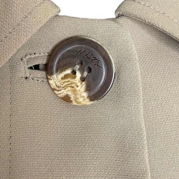 MISTY Harbor Water Repellent Button Down Trench Coat Taupe Size 10 Missy NWT - Picture 5 of 16
